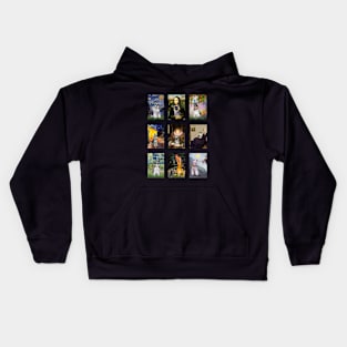 Schnauzers Composite of Adapted Famous Masterpieces Kids Hoodie